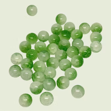 10mm glaspärlor "Green grass" 20st