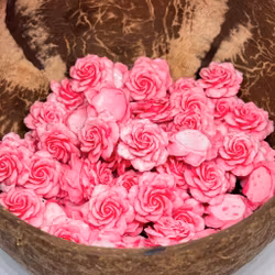 18mm Mjuka blommor rosa 20st