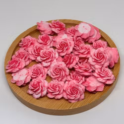 18mm Mjuka blommor rosa 20st