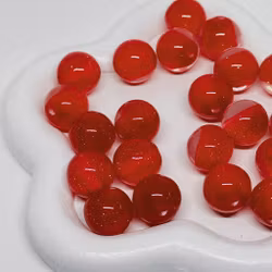 12mm Halvglitter röd 1st