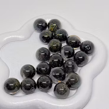12mm Halvglitter Svart 1st