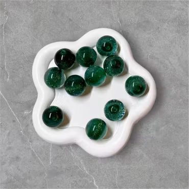 16mm Halvglitter mörkgrön 1st