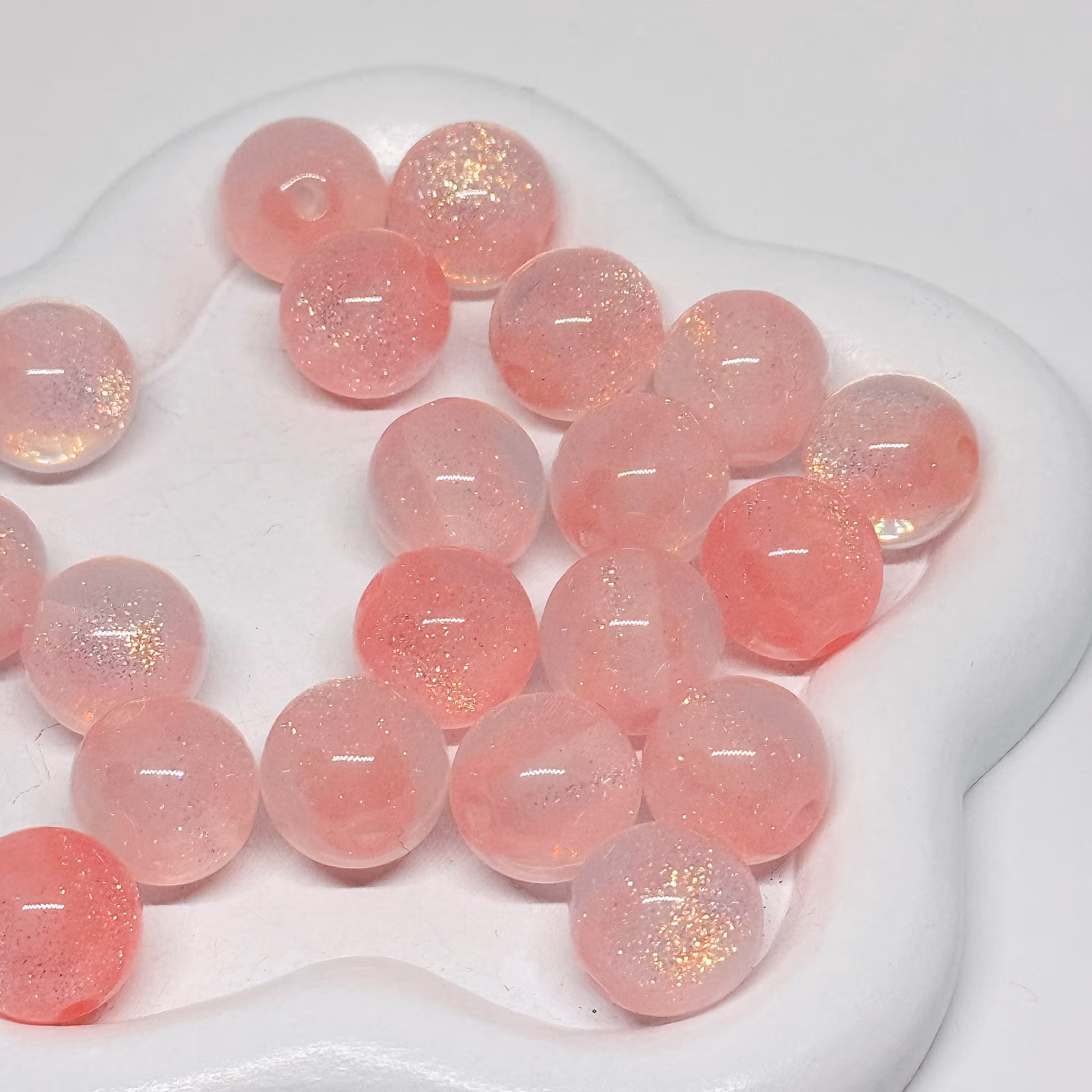 12mm Halvglitter Rosa 1st