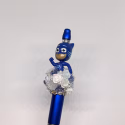 Pärlad penna blå figur 1st