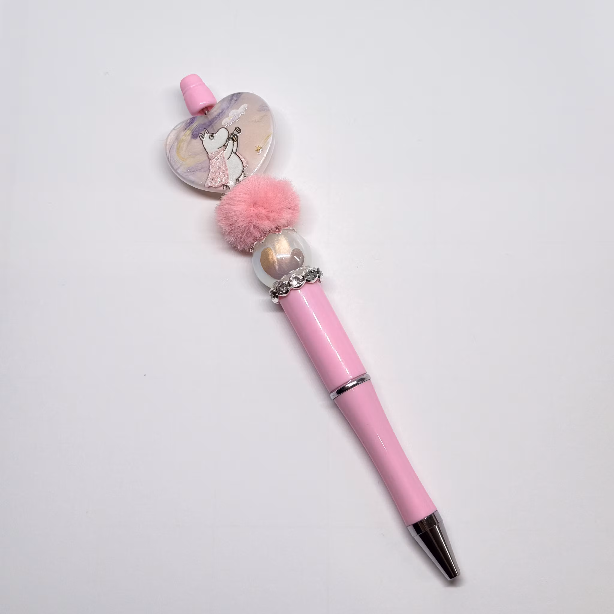 Pärlad penna rosa cute 1st