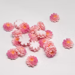14mm Mjuka blommor rosa/lila 20st