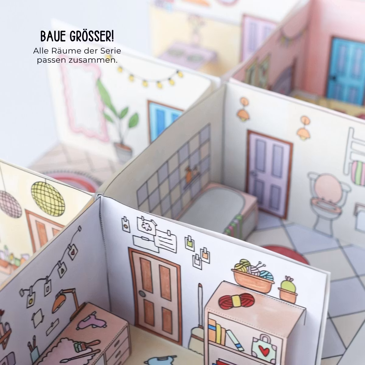 3D-Puppenhaus zum Basteln: Klassenzimmer