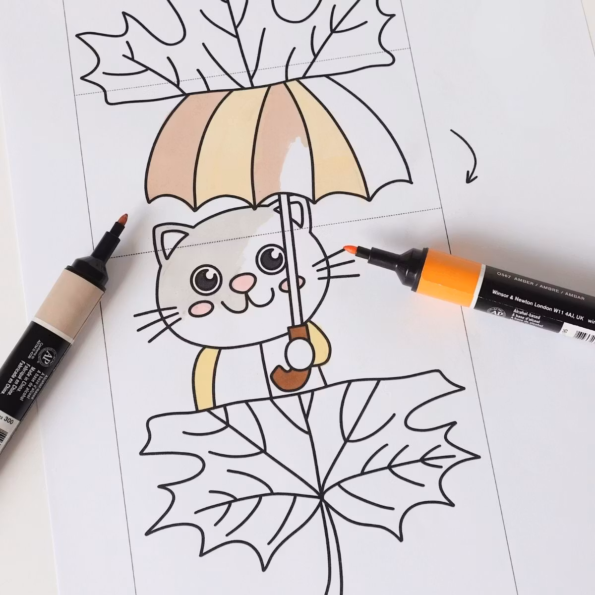 Herbstbasteln für Kinder - Das aufklappbare Herbstblatt