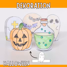 Halloween-Dekorationen - Stehfiguren zum Basteln