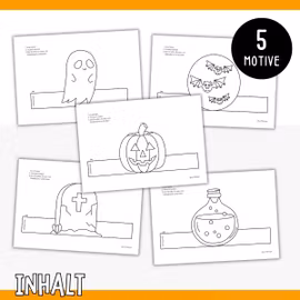 Halloween-Dekorationen - Stehfiguren zum Basteln