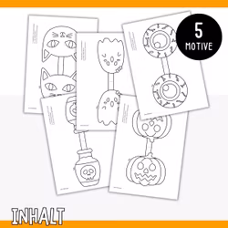 Halloween-Basteln zum Ausdrucken – Girlande