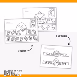 Halloween-Basteln für Kinder – Armbänder & Kronen