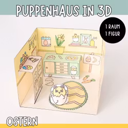 3D-Puppenhaus zum Basteln: Ostern