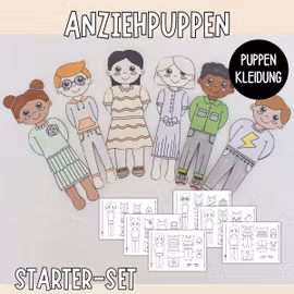 Anziehpuppen zum Basteln - Starterset