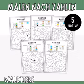 Malen nach Zahlen - Waldtiere