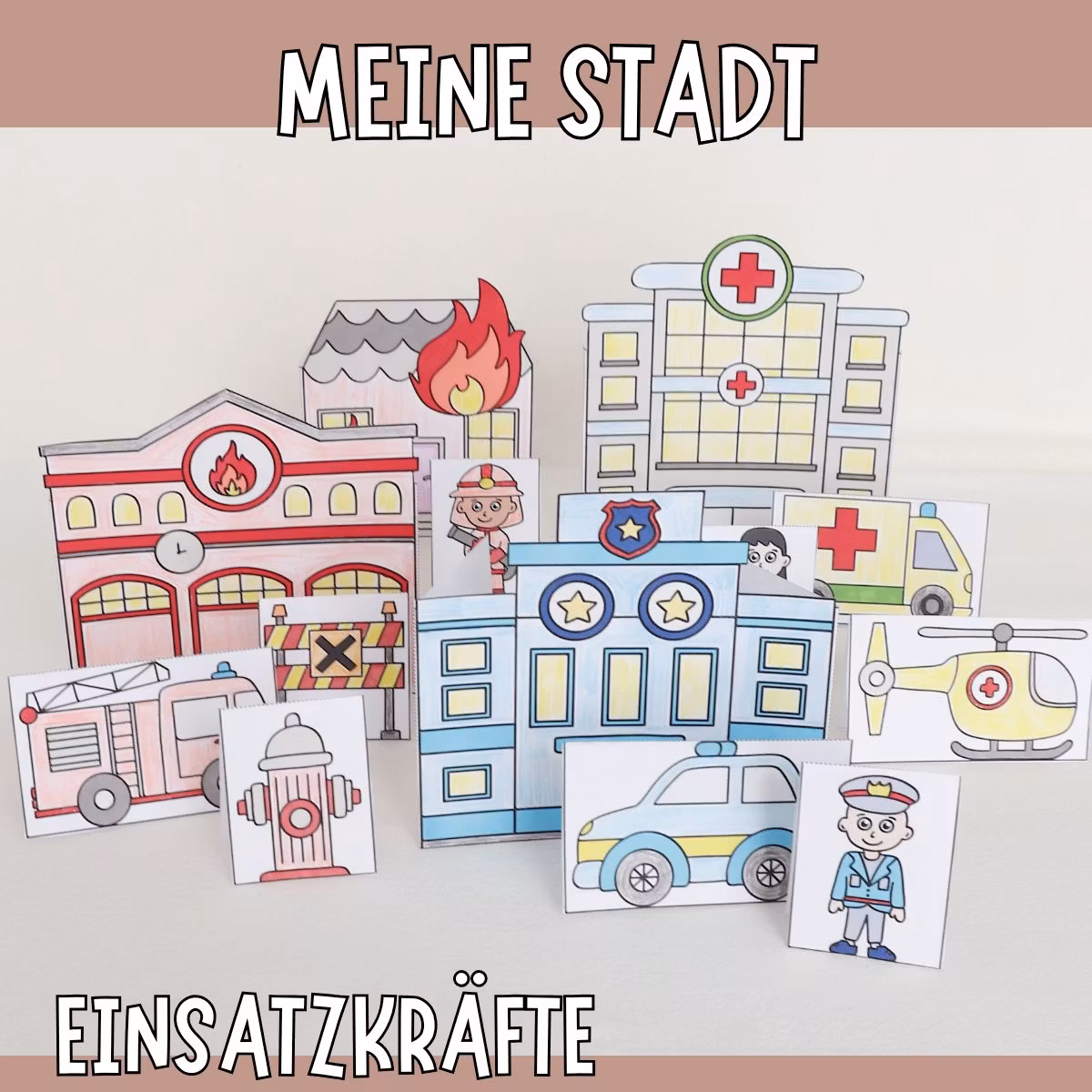 Meine Stadt zum Basteln - Einsatzkräfte