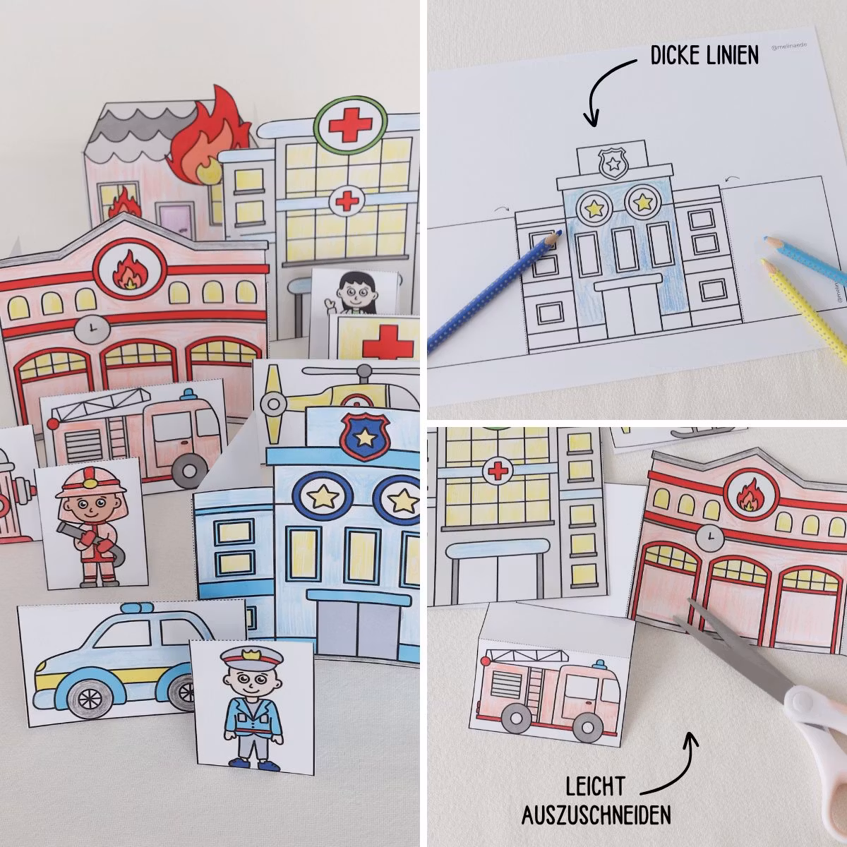 Meine Stadt zum Basteln - Einsatzkräfte
