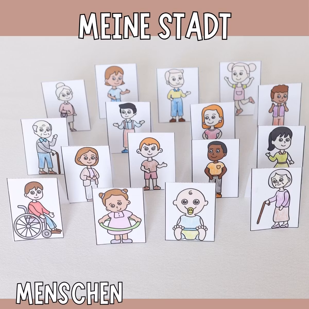 Meine Stadt zum Basteln - Menschen