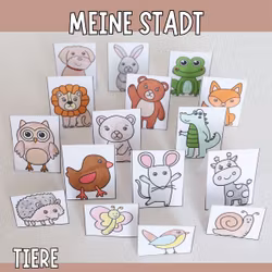 Meine Stadt zum Basteln - Tiere