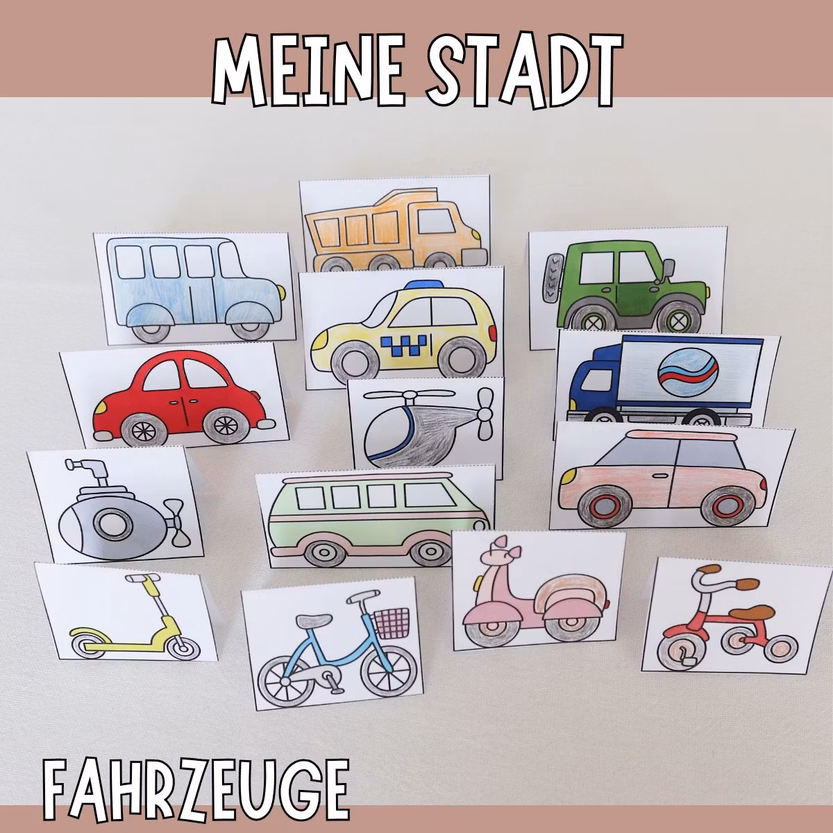 Meine Stadt zum Basteln - Fahrzeuge