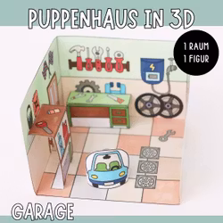 3D-Puppenhaus zum Basteln: Garage