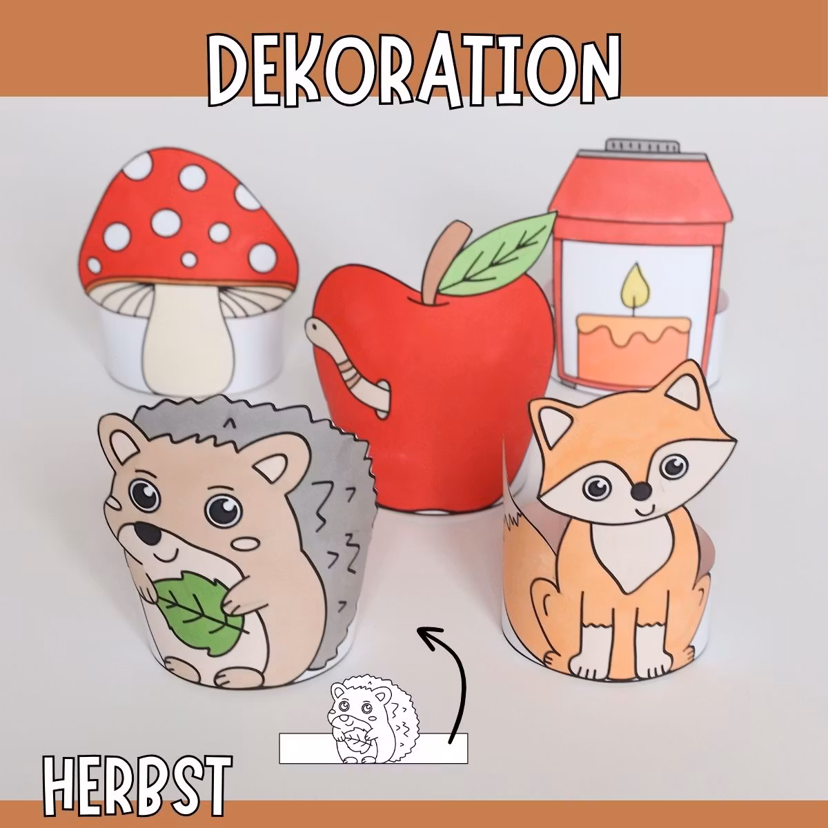 Herbstbasteln für Kinder - Dekorationen