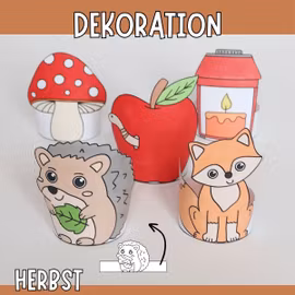 Herbstbasteln für Kinder - Dekorationen