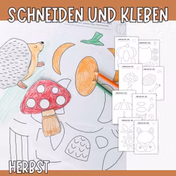 Ausschneiden und kleben - Herbstbasteln für Kinder