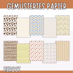 Herbstliches Motivpapier zum Ausdrucken