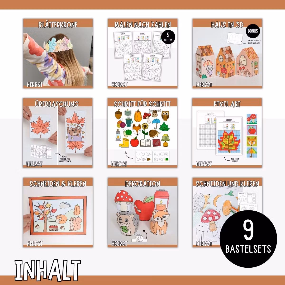Herbstbasteln – Das ultimative Bastelpaket zum Ausdrucken