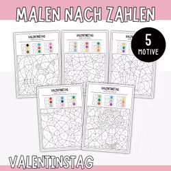 Malen nach Zahlen - Valentinstag