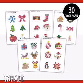 30 Perlenvorlagen - Weihnachten-Bügelperlen