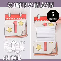 Neujahrbasteln - Schreibvorlagen
