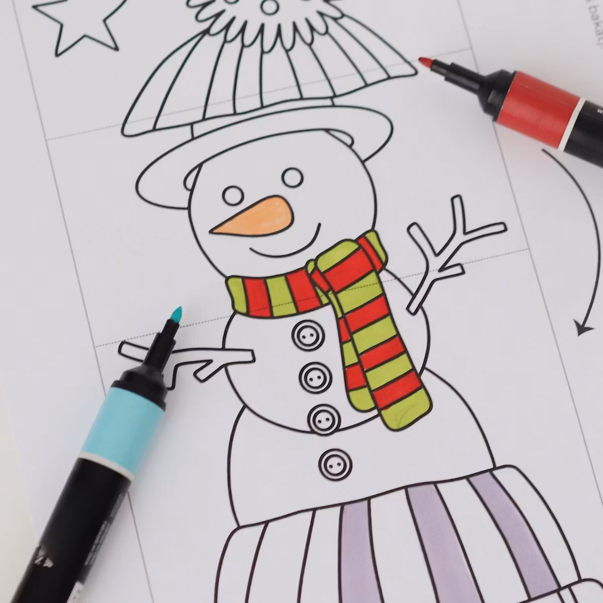 Winterbasteln für Kinder - Aufklappbare Mützen