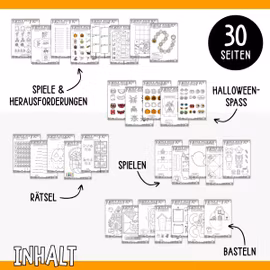 Herausforderungen, Spaß, Spiele & Basteln - Halloween
