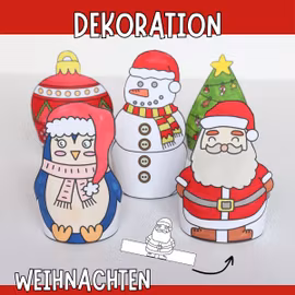 Weihnachtsdeko – Stehfiguren basteln