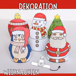 Weihnachtsdeko – Stehfiguren basteln