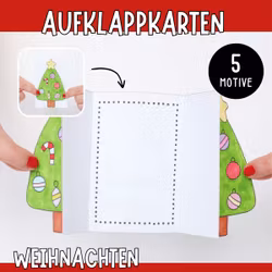 Weihnachtskarten - Bastelvorlagen zum Ausdrucken