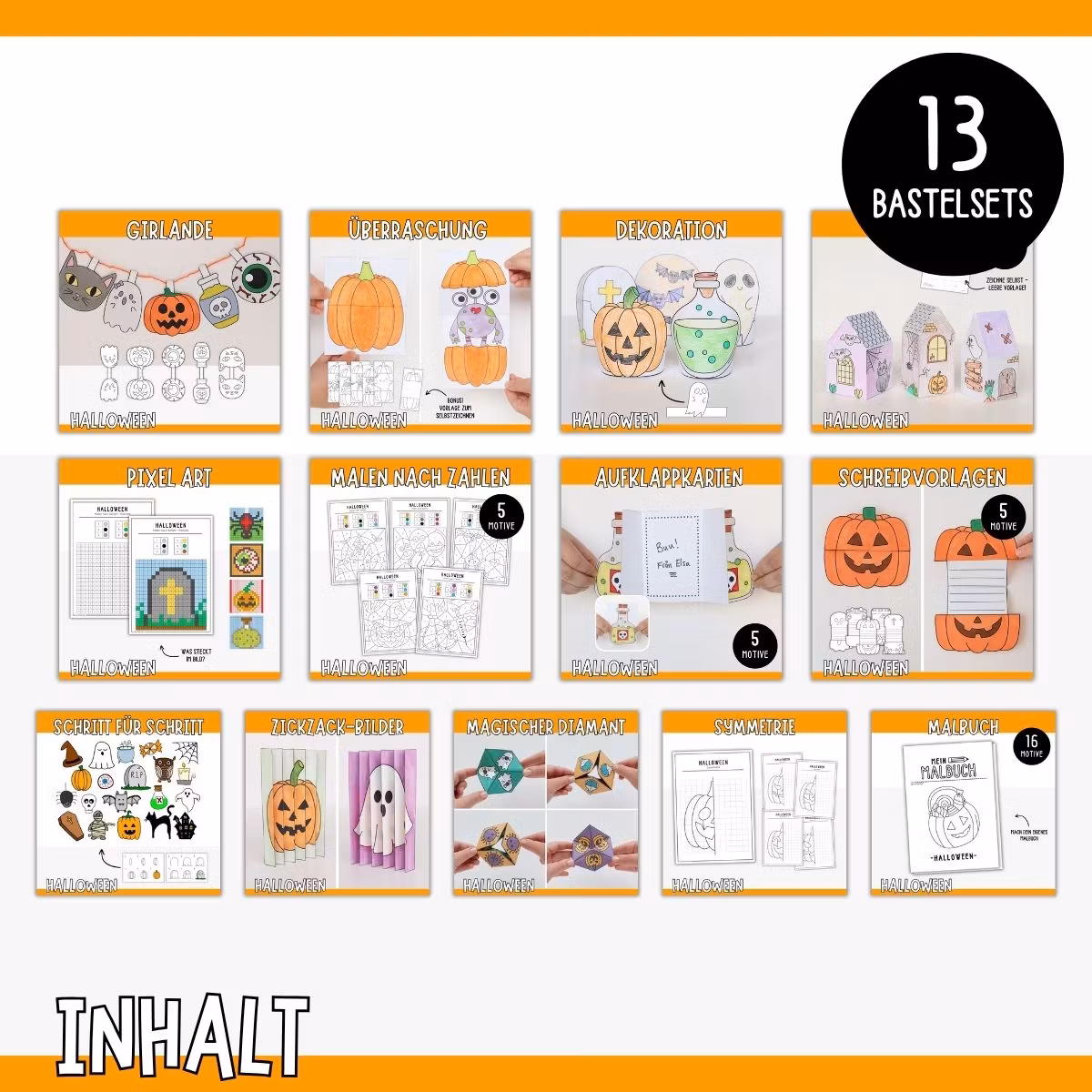 Halloweenbasteln – Das ultimative Bastelpaket zum Ausdrucken
