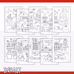 Großes Ausmalbild - Adventskalender zum Ausdrucken