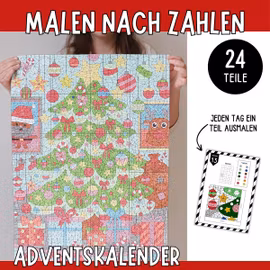 Malen nach Zahlen – Adventskalender zum Ausdrucken