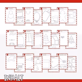 Adventskalender zum Fertigzeichnen - Kreativer Weihnachtskalender