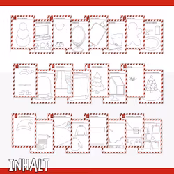 Adventskalender zum Fertigzeichnen - Kreativer Weihnachtskalender