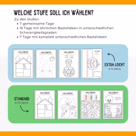 Halloween-Bastelkalender – KOMBI (Standard & Extra leicht)