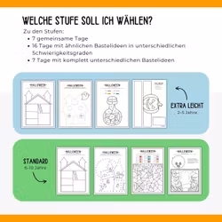 Halloween-Bastelkalender – KOMBI (Standard & Extra leicht)