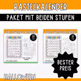 Halloween-Bastelkalender – KOMBI (Standard & Extra leicht)