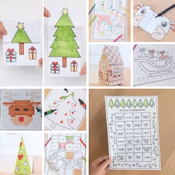 Bastel-Adventskalender - Standard (24 Bastelvorlagen)