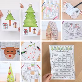 Bastel-Adventskalender - Standard (24 Bastelvorlagen)