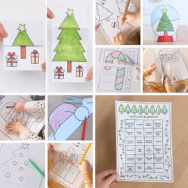 Bastel-Adventskalender - Extra leicht (24 Bastelvorlagen)