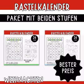 Bastel-Adventskalender - KOMBI (Standard & Extra leicht)
